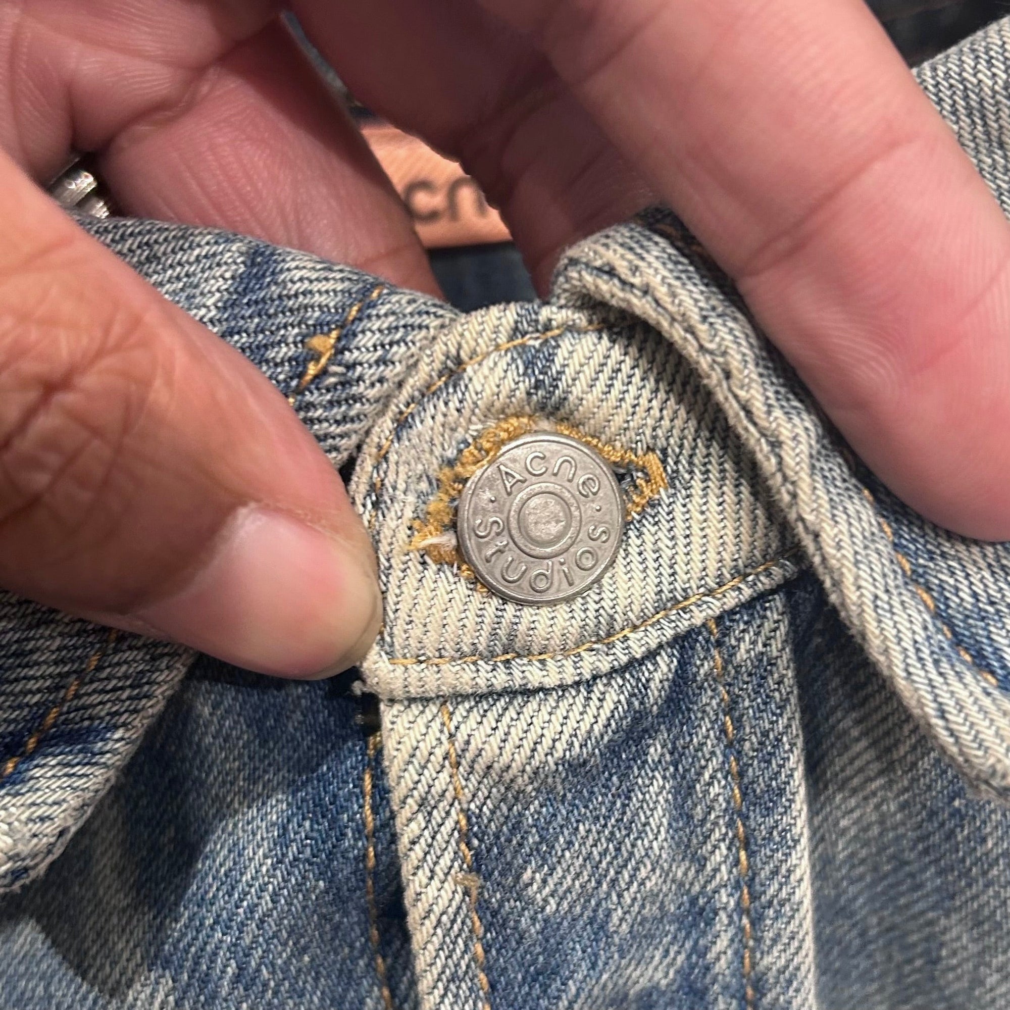ACNE STUDIOS WASHED PAINTER DENIM SHIRT ‘BLUE’