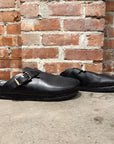 YUKETEN SAL-1 LEATHER CLOG ‘BLACK’