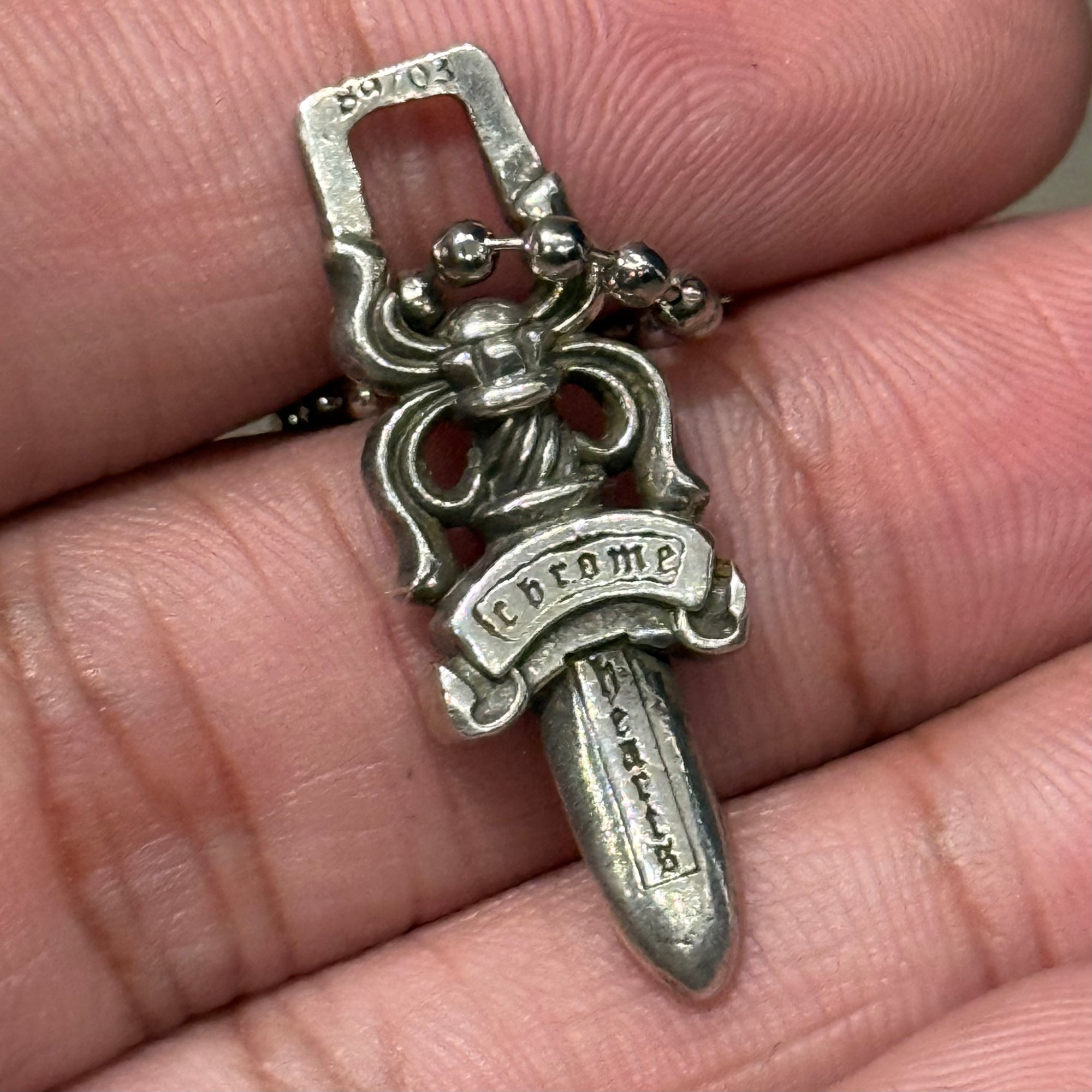 CHROME HEARTS DAGGER ZIPPER NECKLACE ‘SILVER’