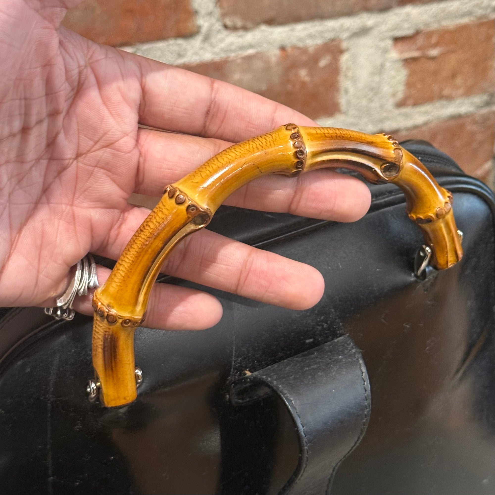 GUCCI BAMBOO SERIES HANDLE BACKPACK ‘BLACK’