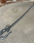 DEAL DESIGN KNUCKLE DUSTER WALLET CHAIN 'AGED SILVER'