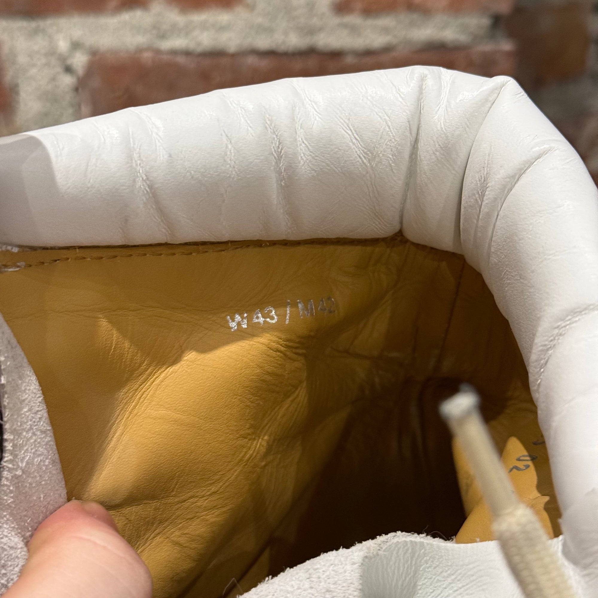 OUR LEGACY SURVIVOR COMBAT BOOTS ‘WHITE/BROWN’