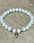 CHROME HEARTS BEADED STACK CH CROSS CHARM BRACELET ’WHITE’