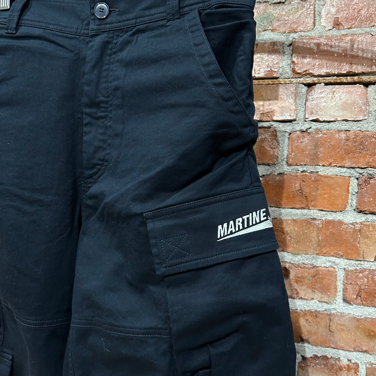 MARTINE ROSE PULLED CARGO PANTS ‘NAVY’