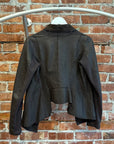 ALL SAINT ASYMMETRICAL SUEDE MOTO JACKET  ‘BROWN’