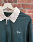 STUSSY CUFFED RUGBY SHIRT ‘GREEN’