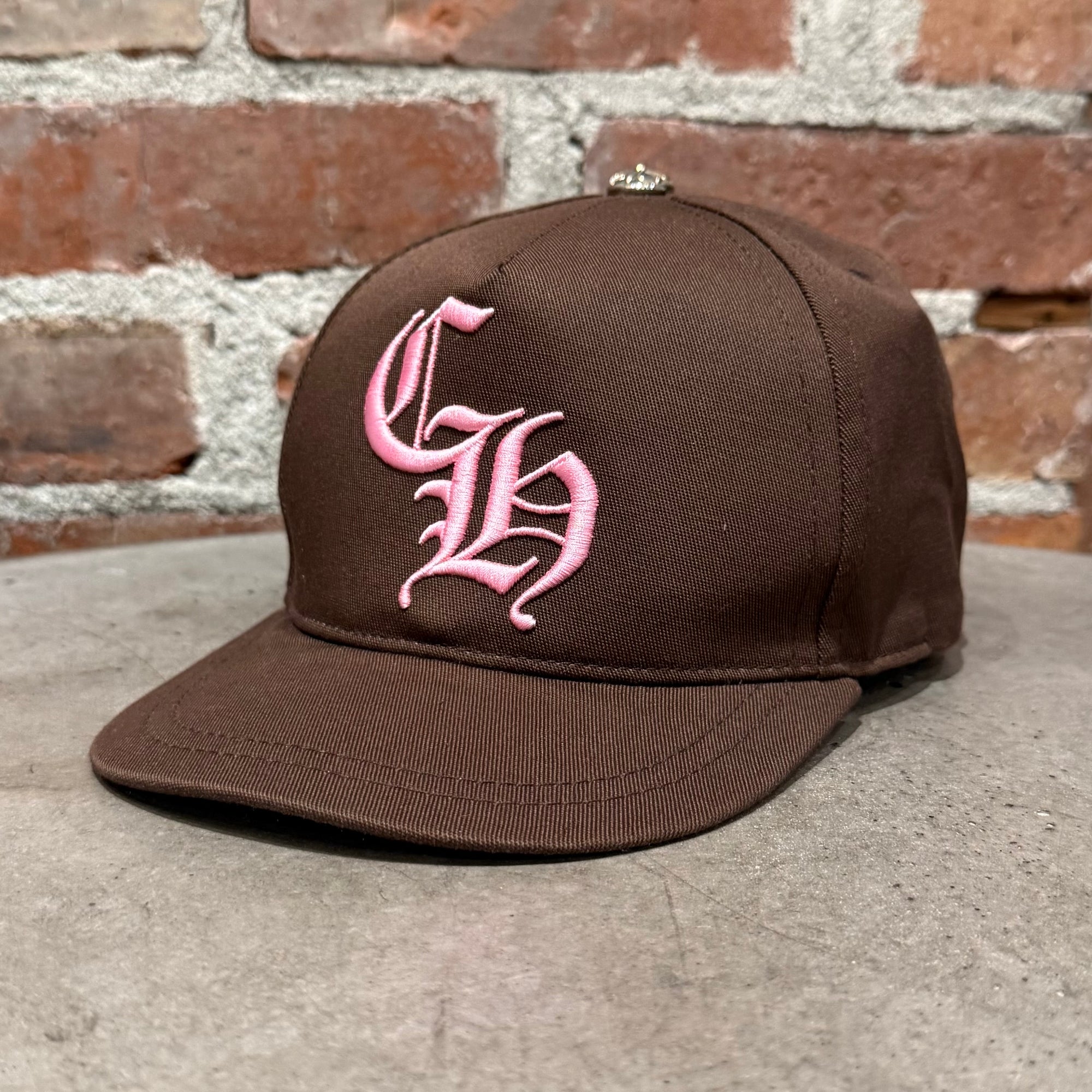 CHROME HEARTS CH LOGO BASEBALL HAT ‘BROWN/PINK’