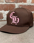 CHROME HEARTS CH LOGO BASEBALL HAT ‘BROWN/PINK’