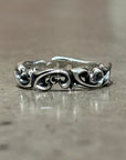 DEAL DESIGN NARROW FLORAL RING ‘SILVER’