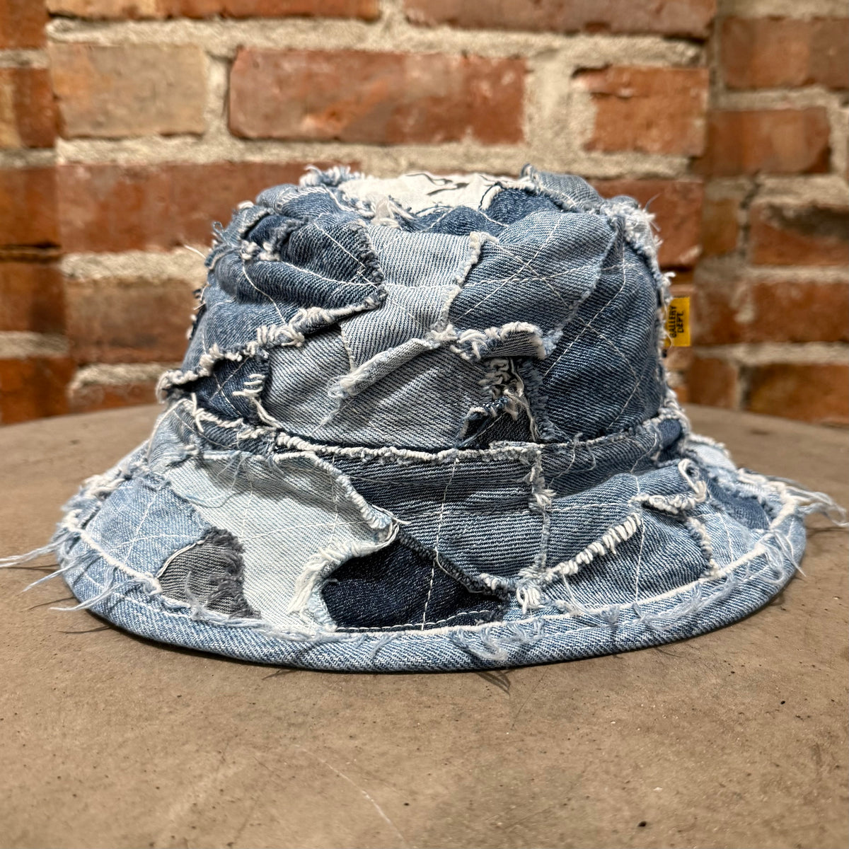 GALLERY DEPT. PATCHWORK DENIM BUCKET HAT ‘BLUE’
