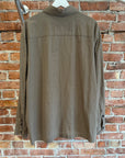 EVAN KINORI THE BIG SHIRT NO. 2 BUTTON UP ‘DARK BEIGE’