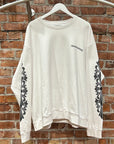 CHROME HEARTS EYE CHART DAGGER VINE CREWNECK ‘WHITE’