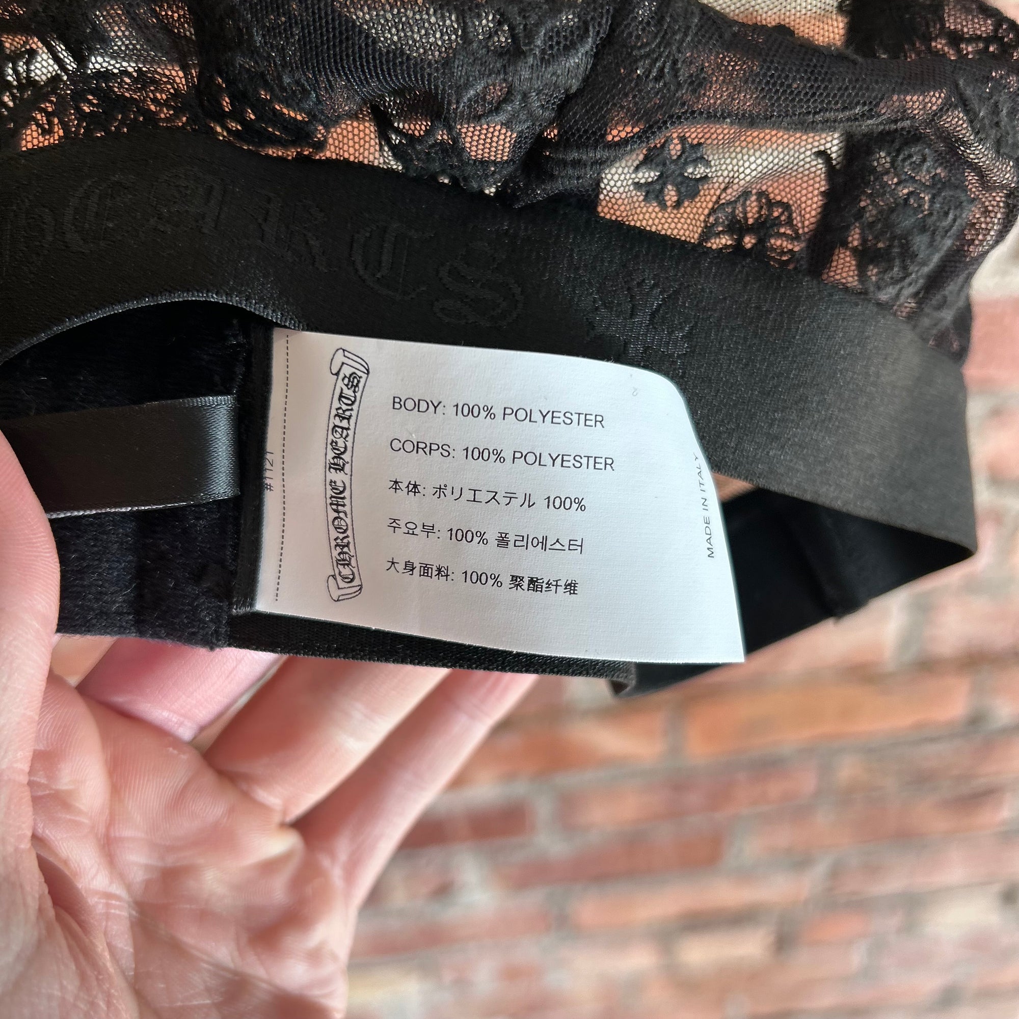 CHROME HEARTS LACE BRA ‘BLACK’