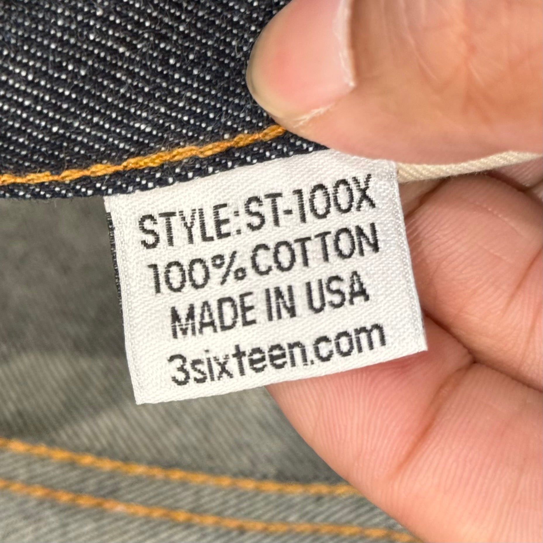 3SIXTEEN ST-100X RAW SELVEDGE JEANS ‘INDIGO’