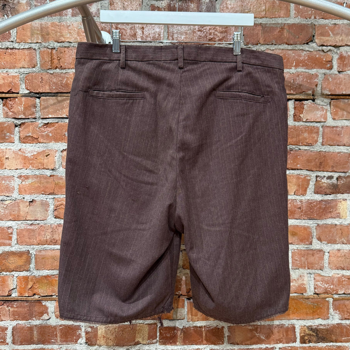 PALY HOLLYWOOD SS26 STRIPED DRESS SHORTS ‘BROWN’