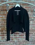 RICK OWENS KNIT DRAPE CARDIGAN ‘BLACK’