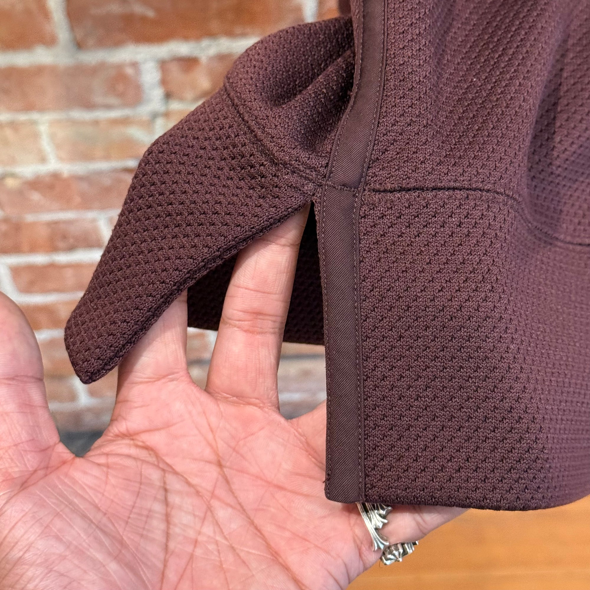 YOHJI YAMAMOTO Y-3 MESH KNIT HOODIE ‘WINE’