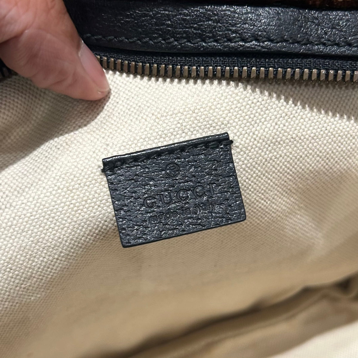 GUCCI GG PATTERN OPHIDIA ZIP WAIST BAG ‘BROWN’