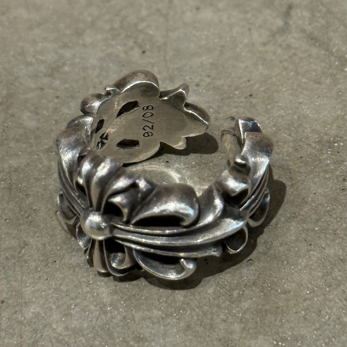 CHROME HEARTS DOUBLE FLORAL RING ‘SILVER’