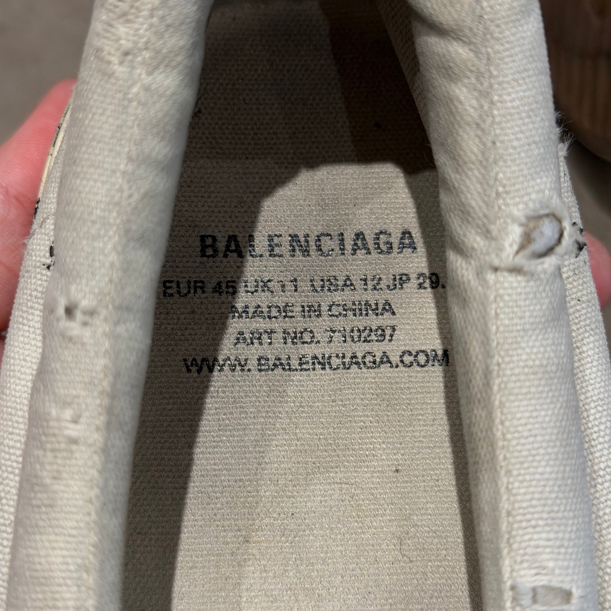 BALENCIAGA PARIS GRAFFITI SLIP ON SNEAKERS ‘WHITE’