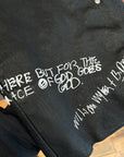 PALY HOLLYWOOD SS26 HOLY MOUNTAIN PAINTED LEATHER SHORTS ‘BLACK’