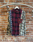 NEEDLES REBUILD STITCHED FLANNEL ‘MULTI’