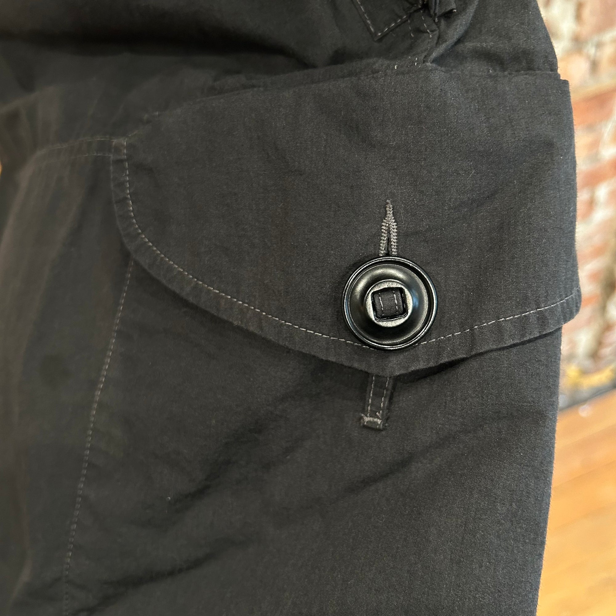 MAISON MARGIELA SS26 TAFFETA DRAWSTRING CARGO PANTS ‘BLACK’