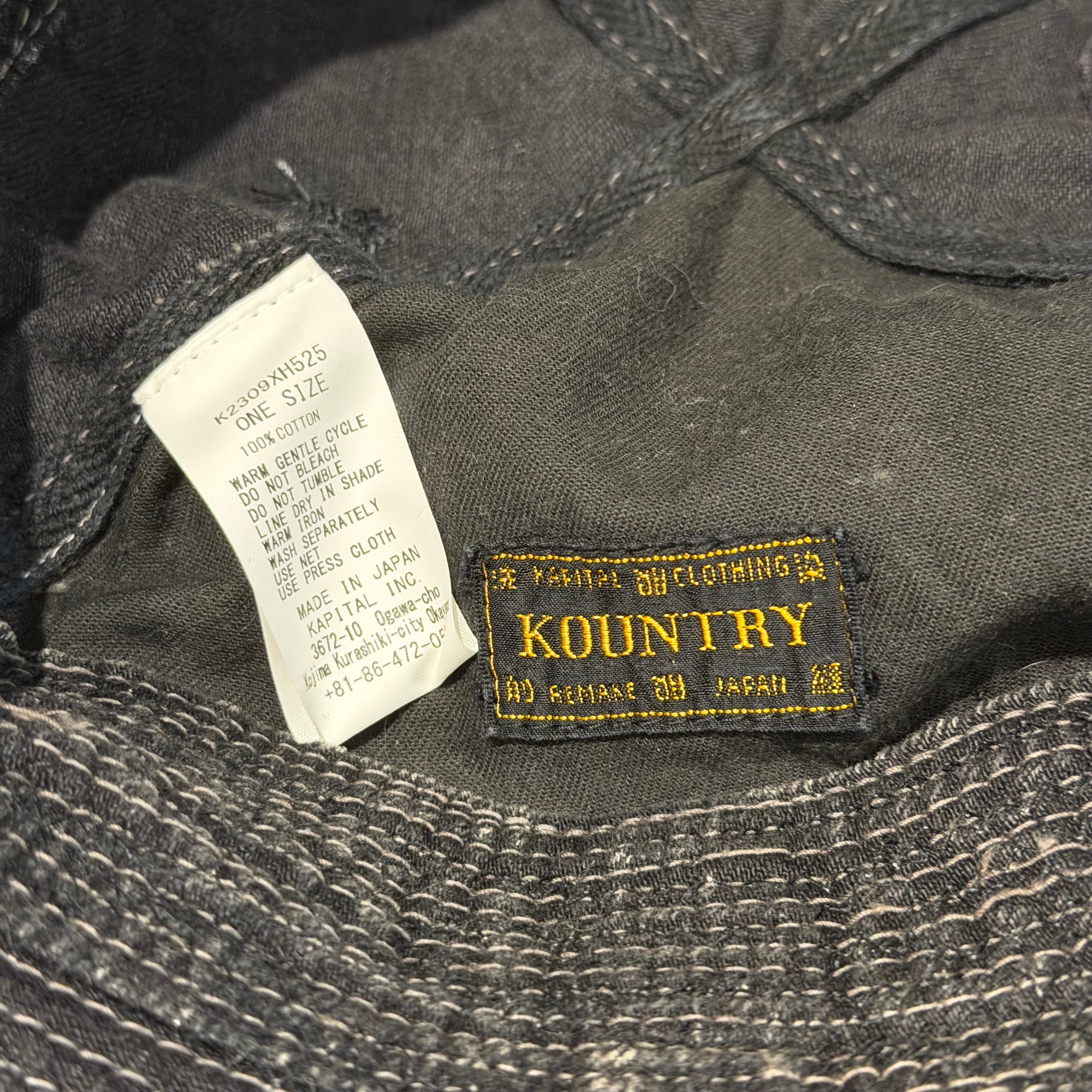 KAPITAL KOUNTRY BORO OLD MAN AND THE SEA HAT ‘BLACK’