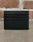 THOM BROWNE PEBBLE GRAIN CARDHOLDER ‘BLACK’