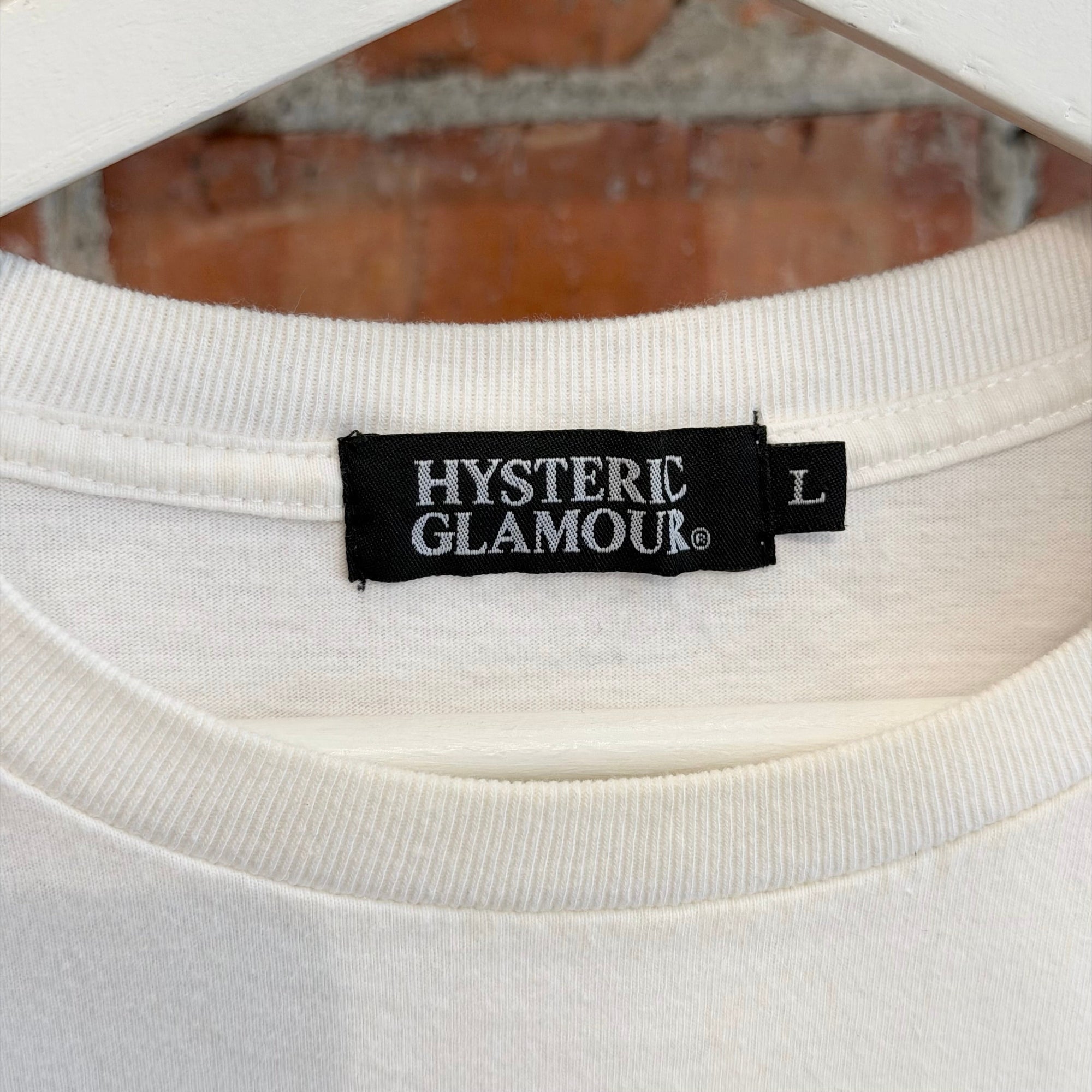 HYSTERIC GLAMOUR SATURDAY NIGHT TO SUNDAY MORNING TEE ‘WHITE’