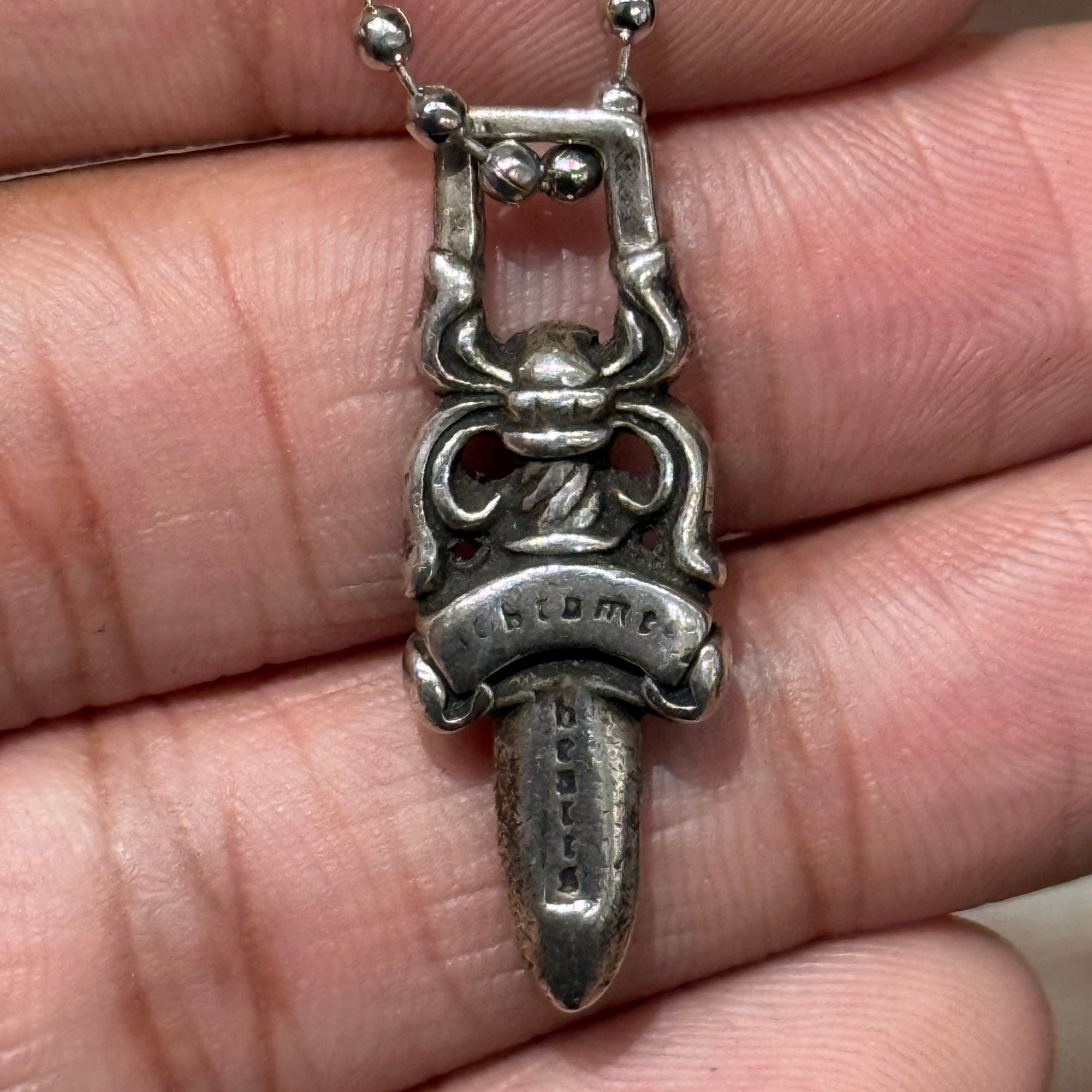 CHROME HEARTS OLD DAGGER NECKLACE ‘SILVER’