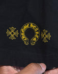 CHROME HEARTS PLUS CROSS POCKET TEE ‘BLACK/YELLOW’