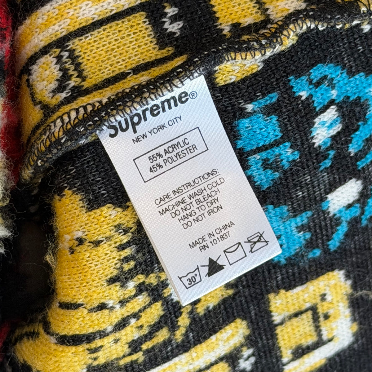 SUPREME SS21 SAINT MICHAEL FLEECE ZIP JACKET ‘MULTI’