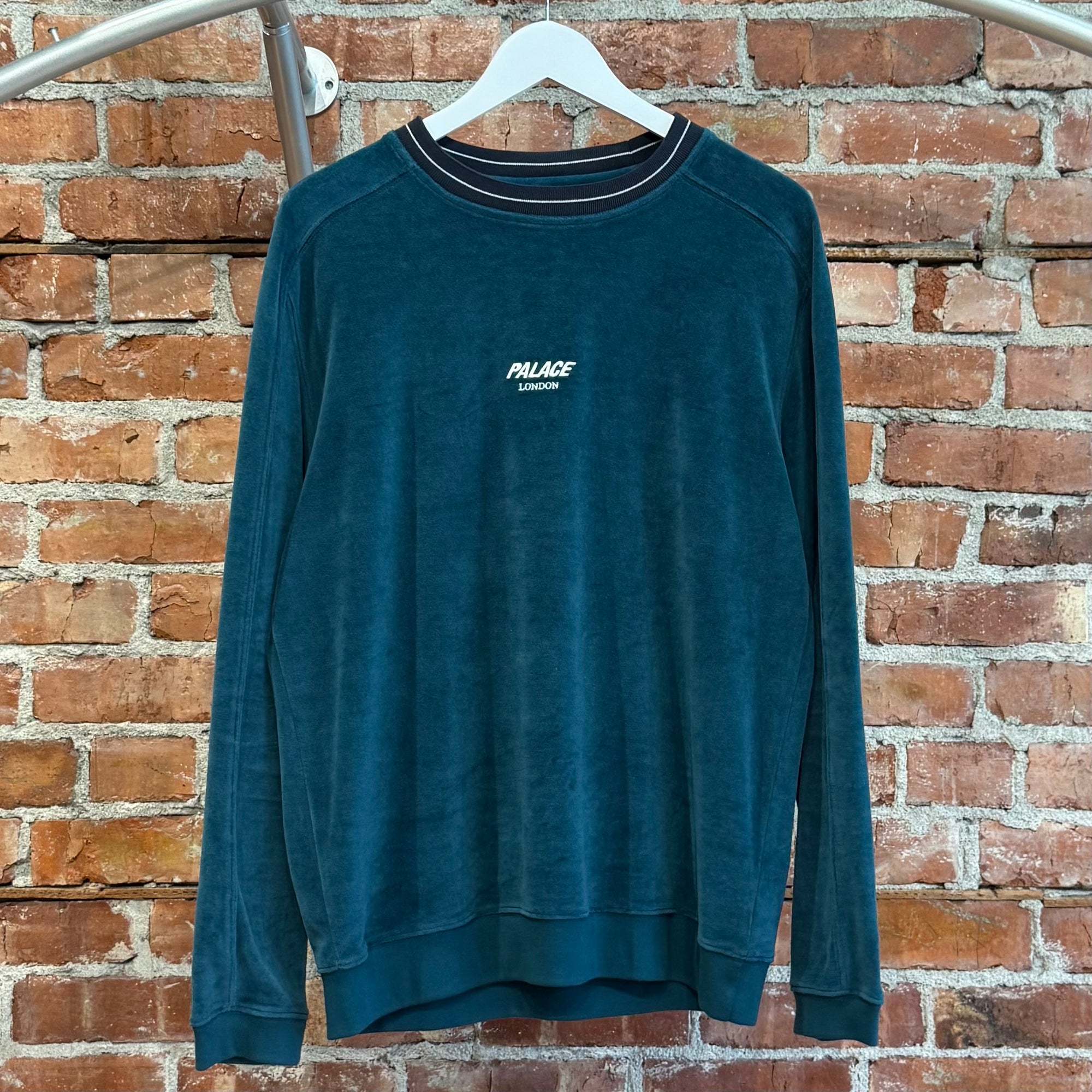 PALACE TERRYCLOTH LOGO CREWNECK ‘TEAL