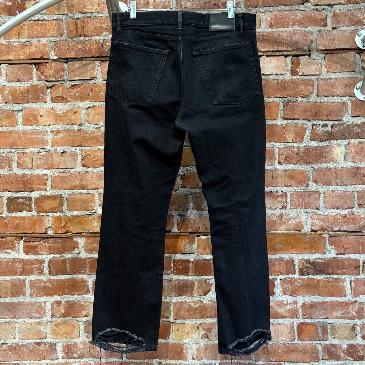 BALENCIAGA SS22 STRAIGHT LEG DISTRESSED DENIM ‘BLACK’