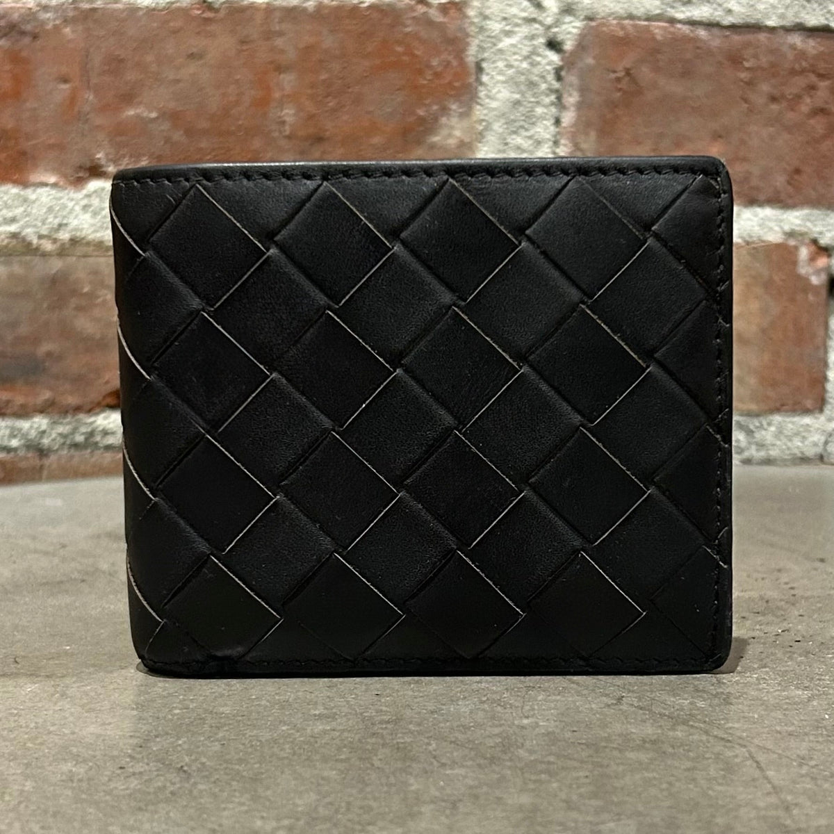 BOTTEGA VENETA INTRECCIATO LEATHER BIFOLD WALLET ‘BROWN’