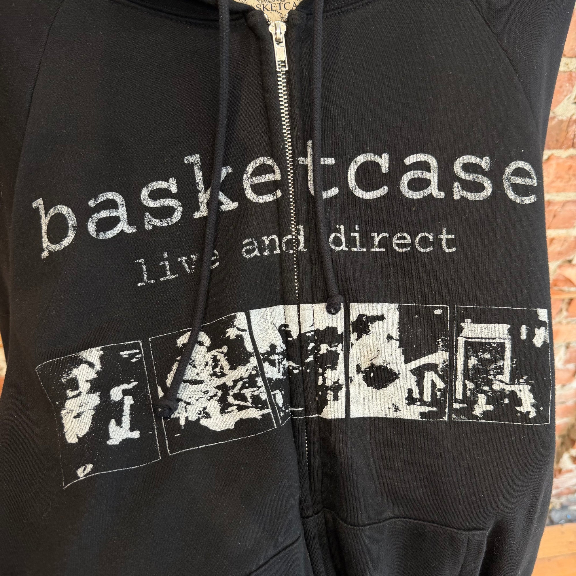 BASKETCASE LIVE AND DIRECT THERMAL LINED ZIP HOODIE ‘BLACK’