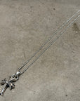 CHROME HEARTS SMALL CROSS W/ BALE NECKLACE ‘SILVER’