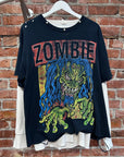 AFTER-HRS ROB ZOMBIE WAFFLE LAYERED TEE ‘BLACK’