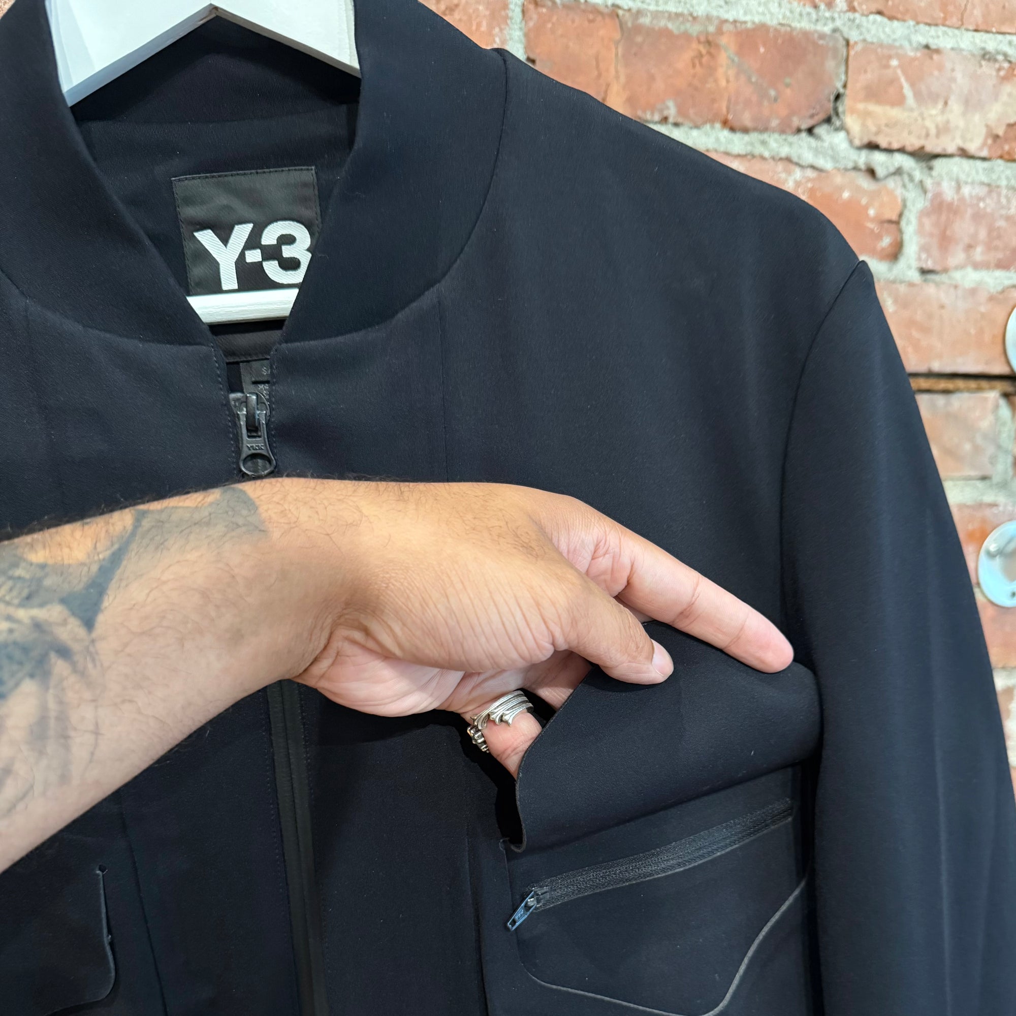 YOHJI YAMAMOTO Y-3 LUX FUTURE SPORT BOMBER JACKET ‘BLACK’