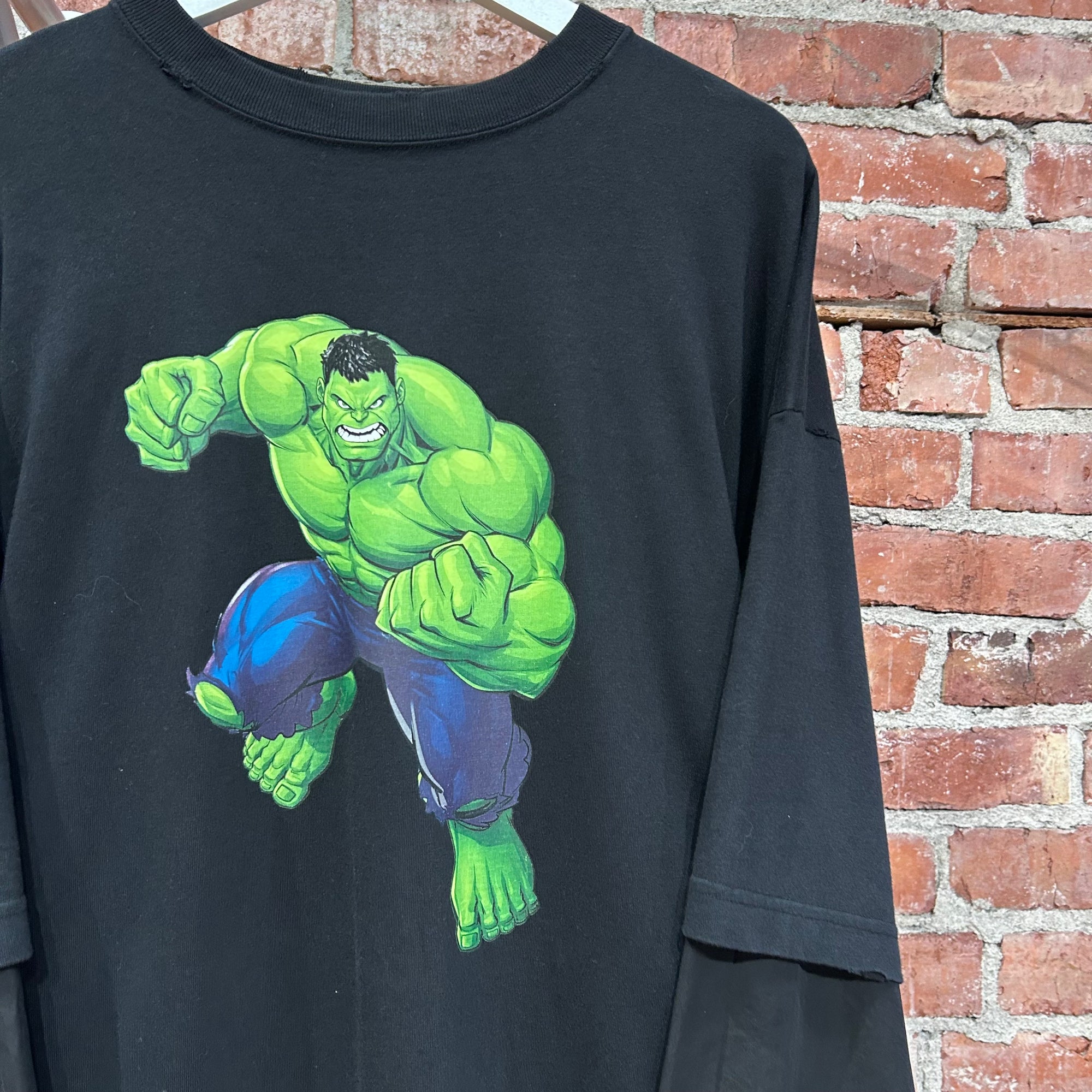 BALENCIAGA SS21 HULK LAYERED SHIRT ‘BLACK’