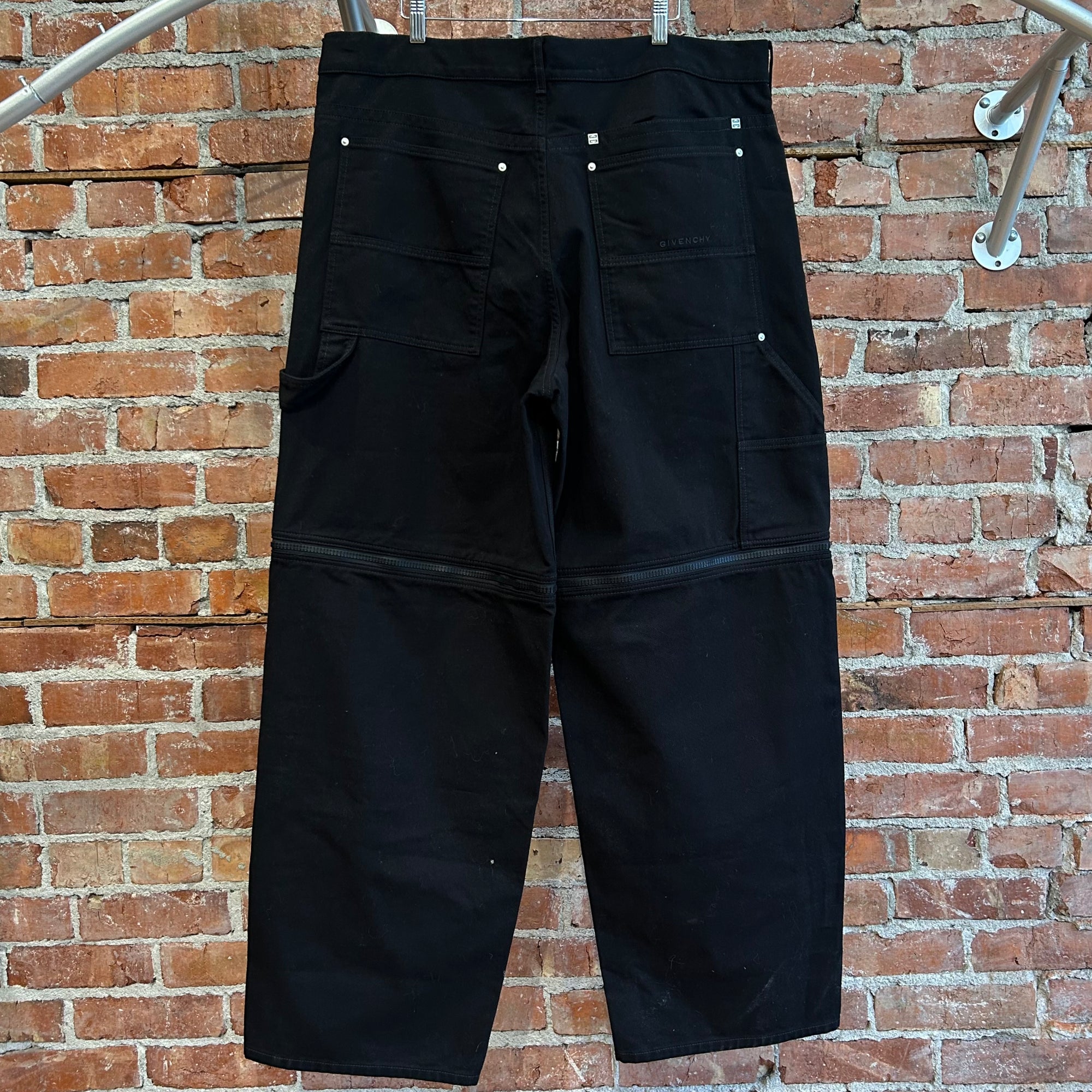 GIVENCHY SS25 CONVERTIBLE DOUBLE KNEE PANTS ‘BLACK’