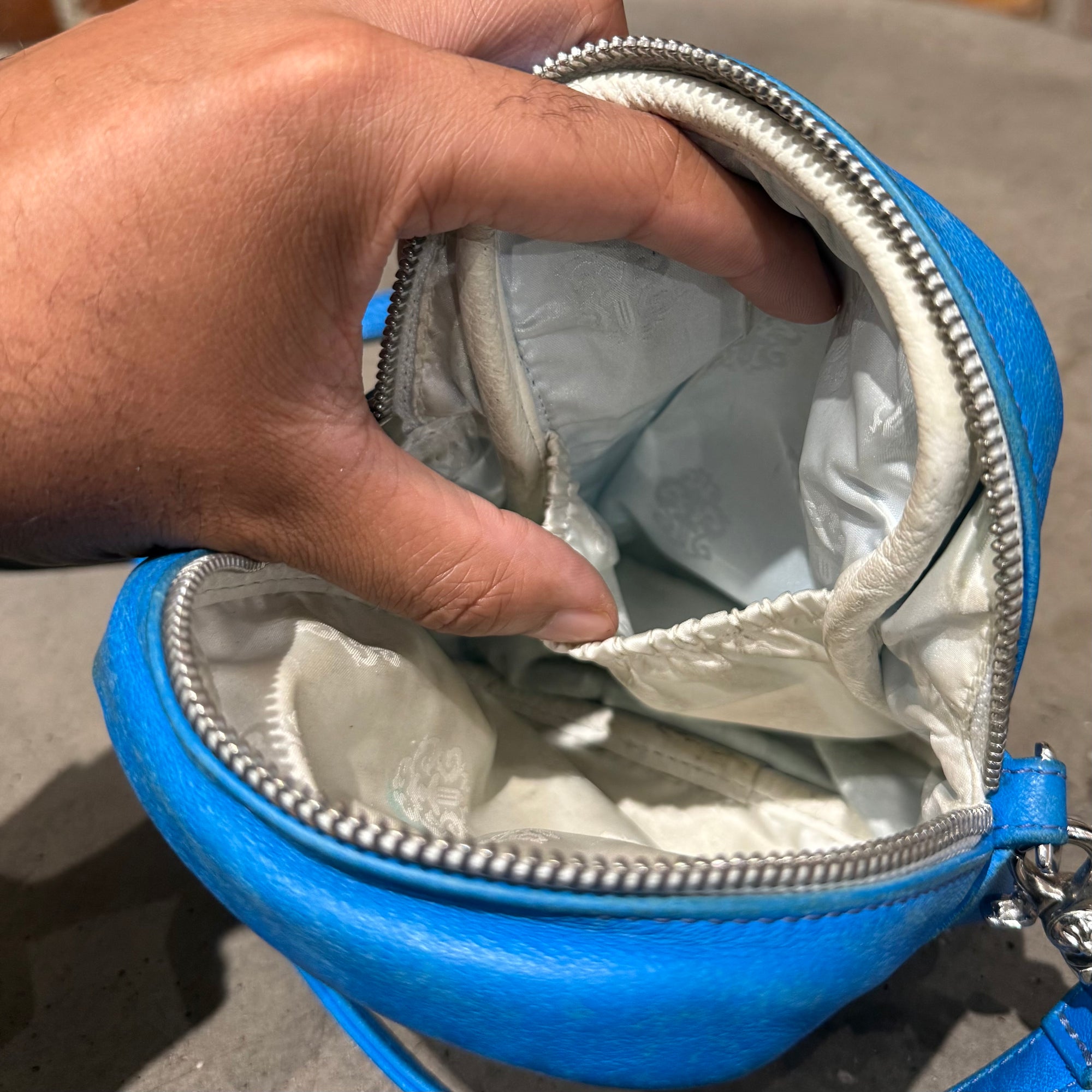 CHROME HEARTS TAKA MINI LEATHER BAG ‘BLUE’
