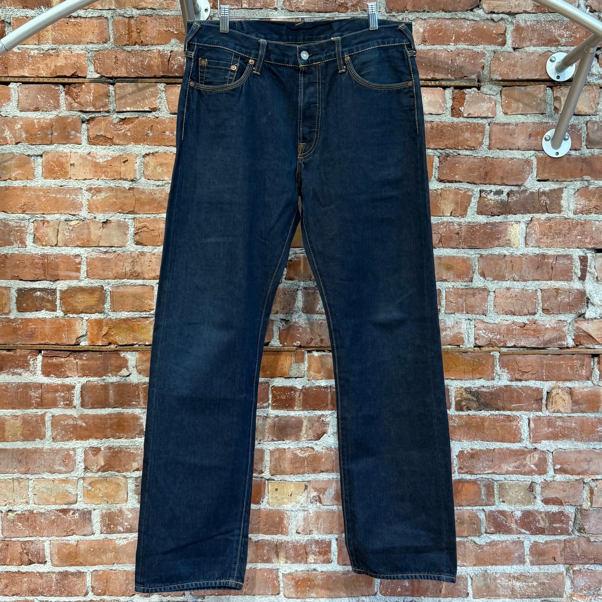 EVISU LOT 0000 PAINTBRUSH DIACOCK DENIM 'INDIGO/WHITE'