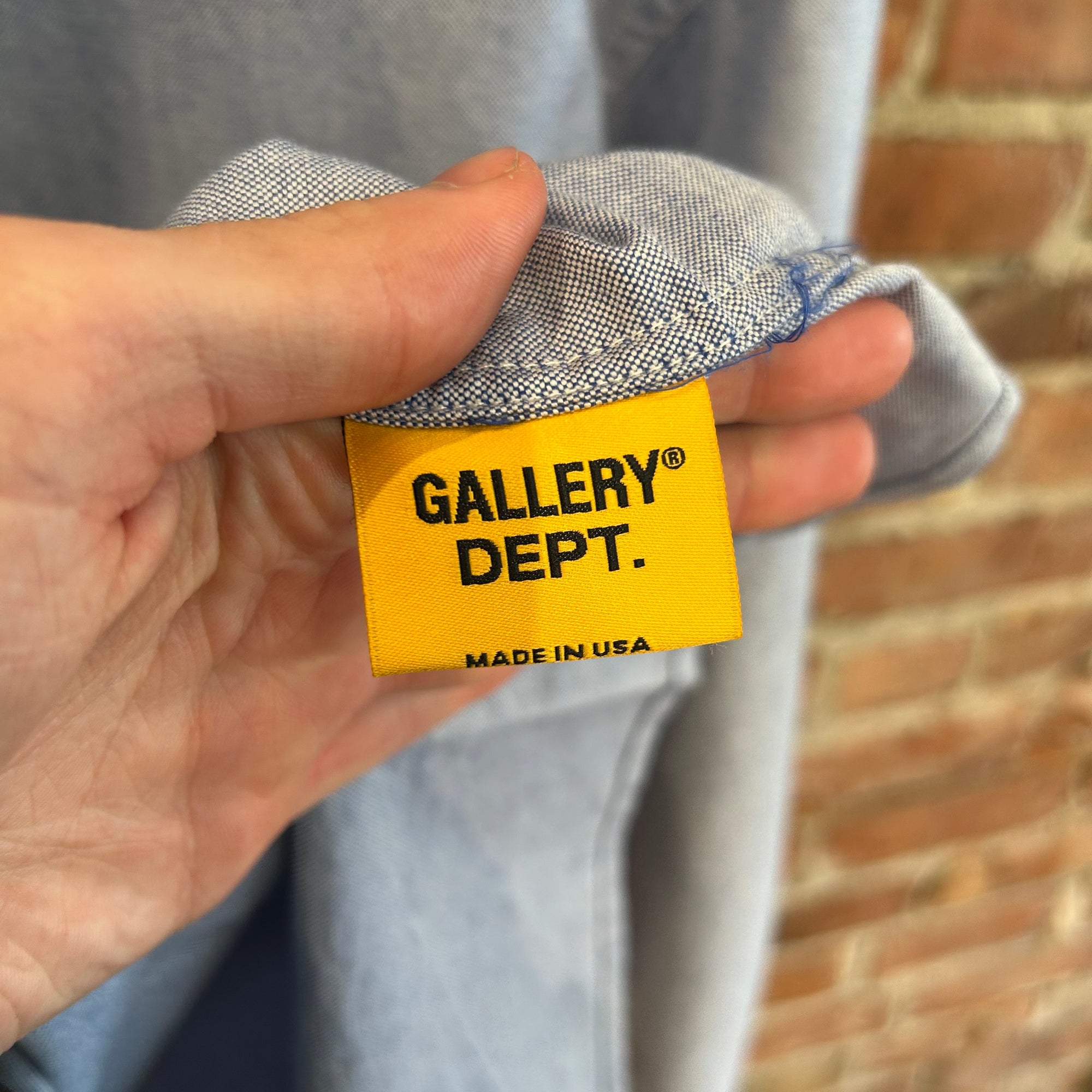 GALLERY DEPT. STARR DISTRESSED OXFORD SHIRT ‘LIGHT BLUE’