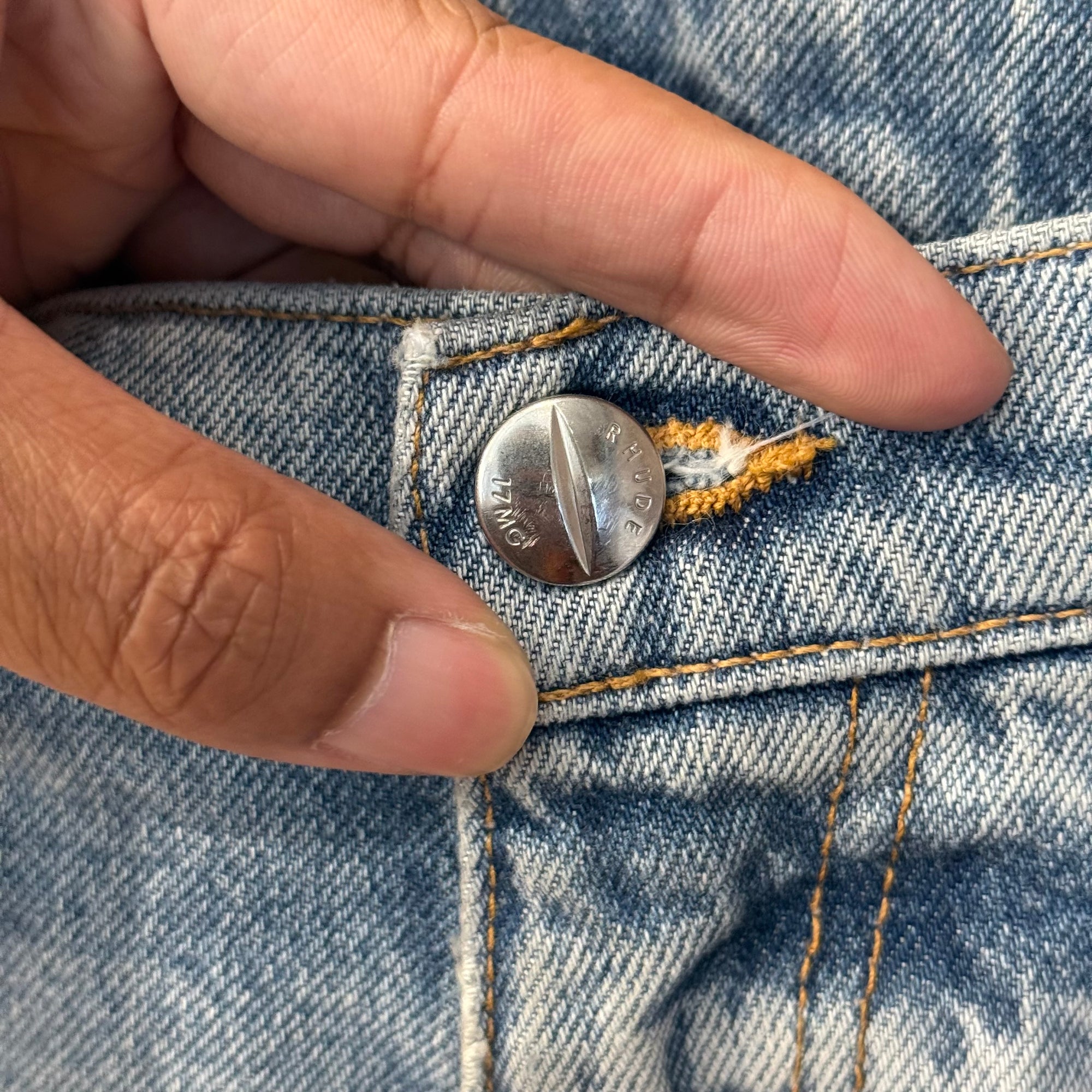 RHUDE CARPENTER DENIM PANTS ‘BLUE’