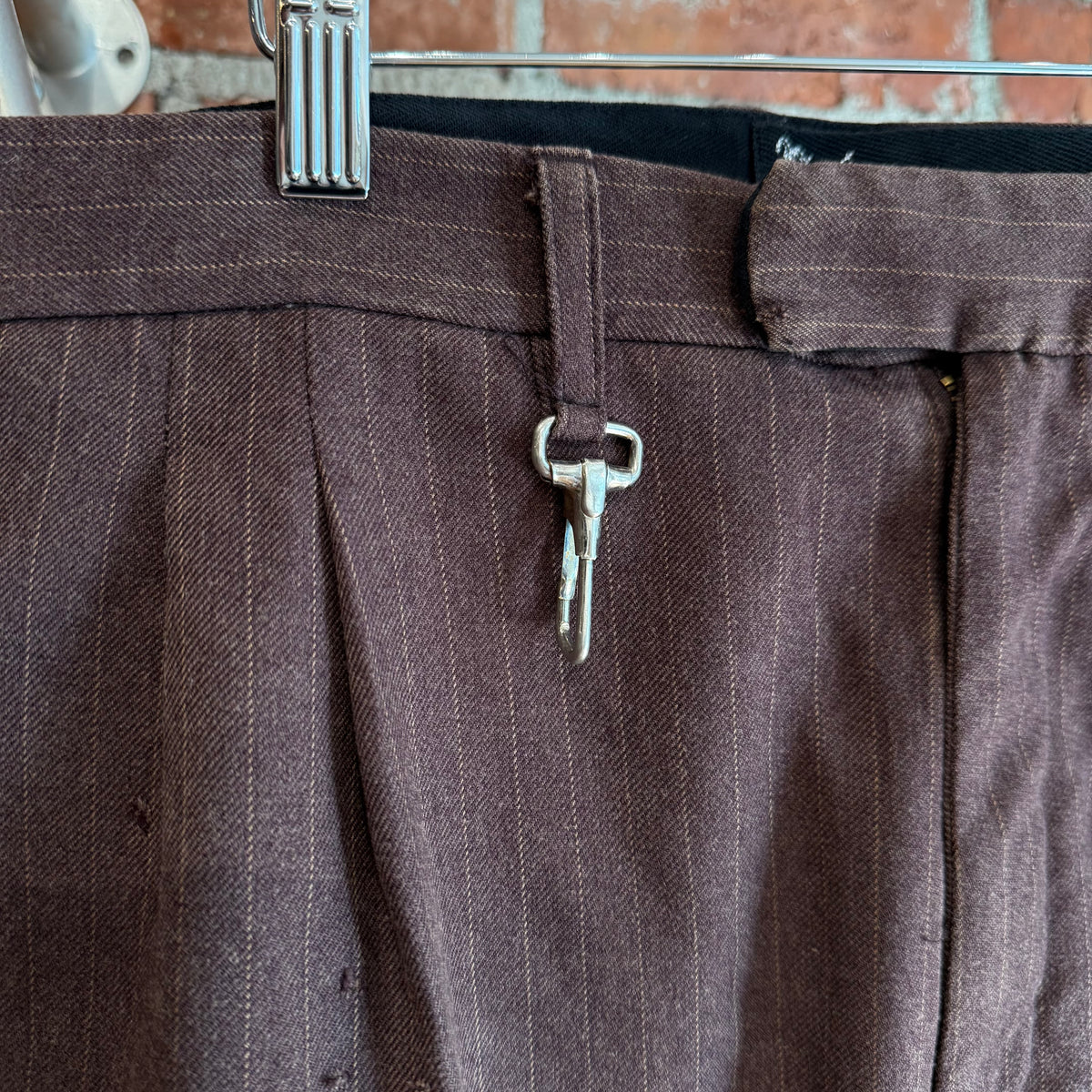 PALY HOLLYWOOD SS26 STRIPED DRESS SHORTS ‘BROWN’
