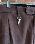 PALY HOLLYWOOD SS26 STRIPED DRESS SHORTS ‘BROWN’