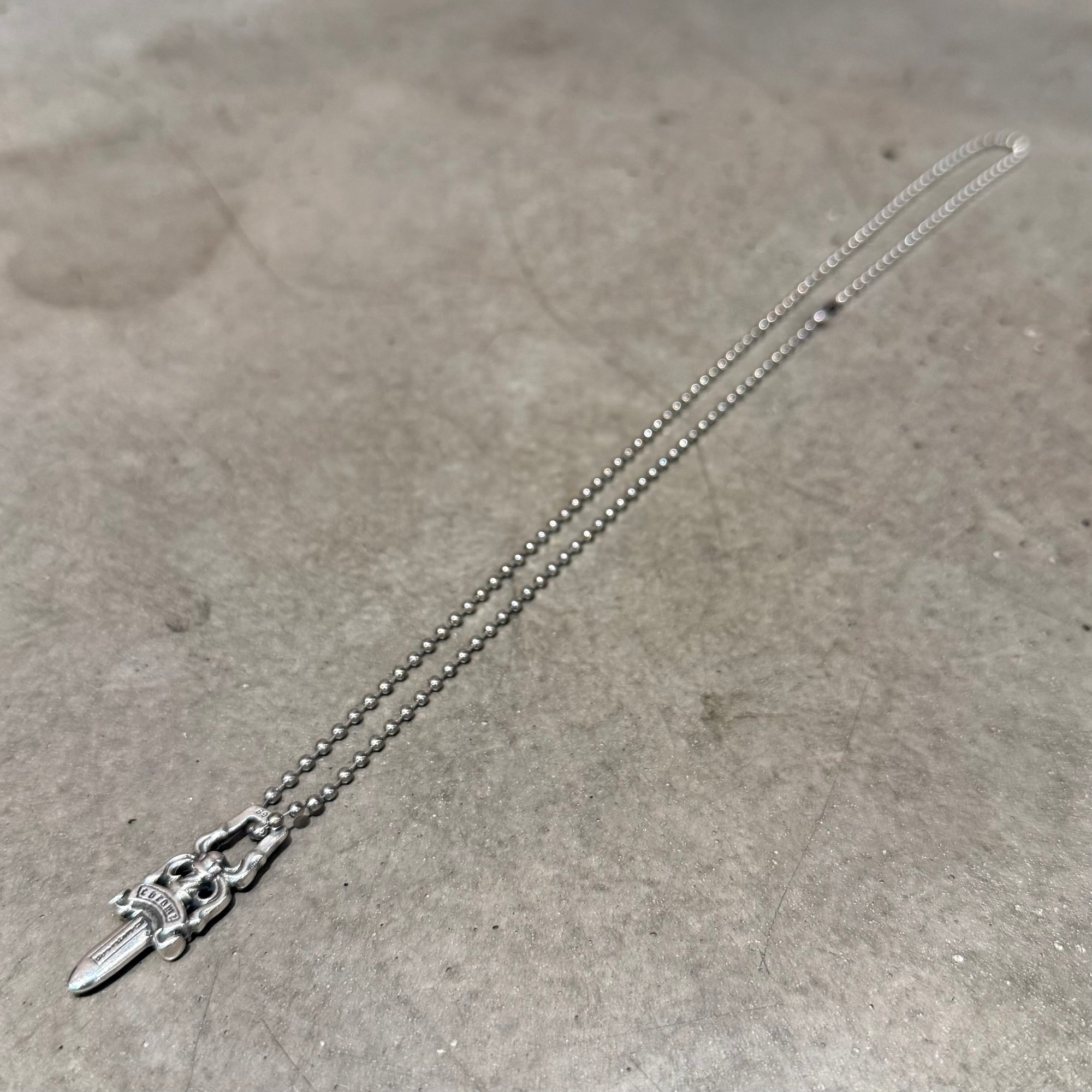 CHROME HEARTS ZIPPER DAGGER NECKLACE ‘SILVER’