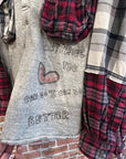 SATOSHI NAKAMOTO SS26 NESSA PATCHWORK FLANNEL ‘MULTI’